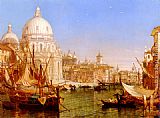 A View Along The Grand Canal With Santa Maria Della Salute by Henry Courtney Selous